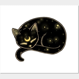 Celestial Space Kitty Posters and Art